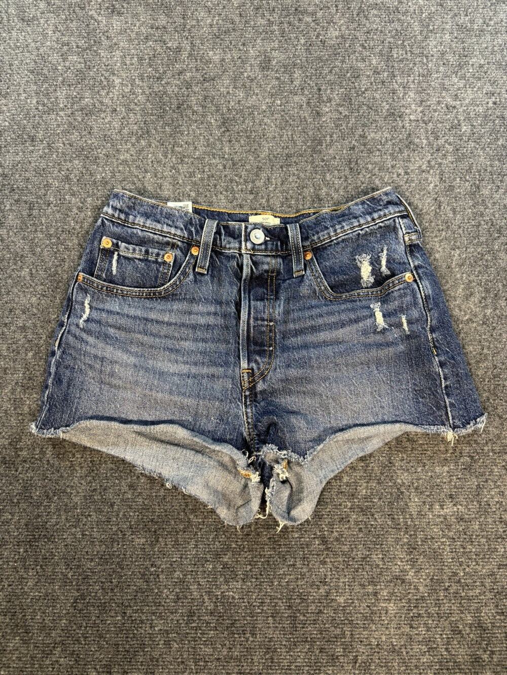 Levi's 501® Original Cutoff Denim Shorts, 27 Distressed